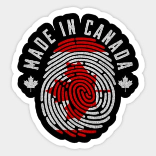 Canada Fingerprint Flag Design Made Canadian Pride Sticker